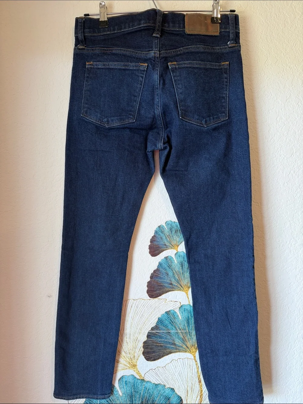 J. Crew Men's Slim Straight Dark Blue Stretch Jeans